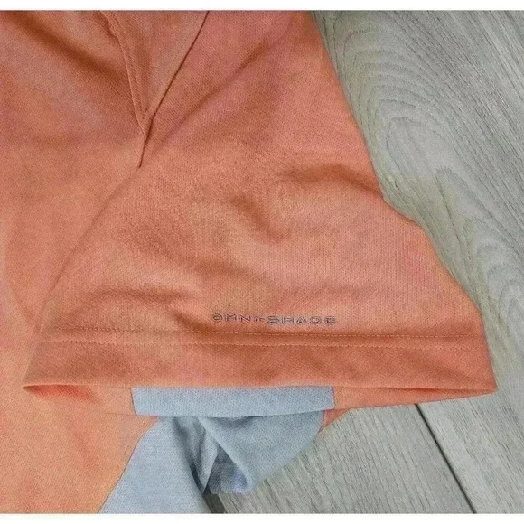 Columbia Omnishade Mens PolonShort Sleeve Shirt XXL Orange Sherbet & Grey‎ - Picture 3 of 8